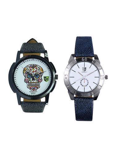 Tesseract Skull Face Dial Men's Analogue Watches (UBCFS023+SBLW073) - 15344222 - Very Small Image - 1