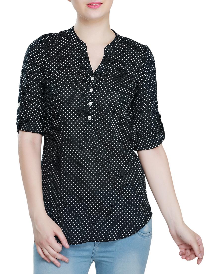 polka dot button-down tunic - 15344280 - Zoom Image - 1