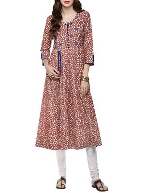 a-line printed kurta - 15344505 - Standard Image - 1