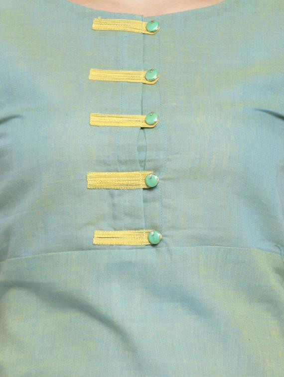 pistachio straight kurta - 15344527 - Zoom Image - 4
