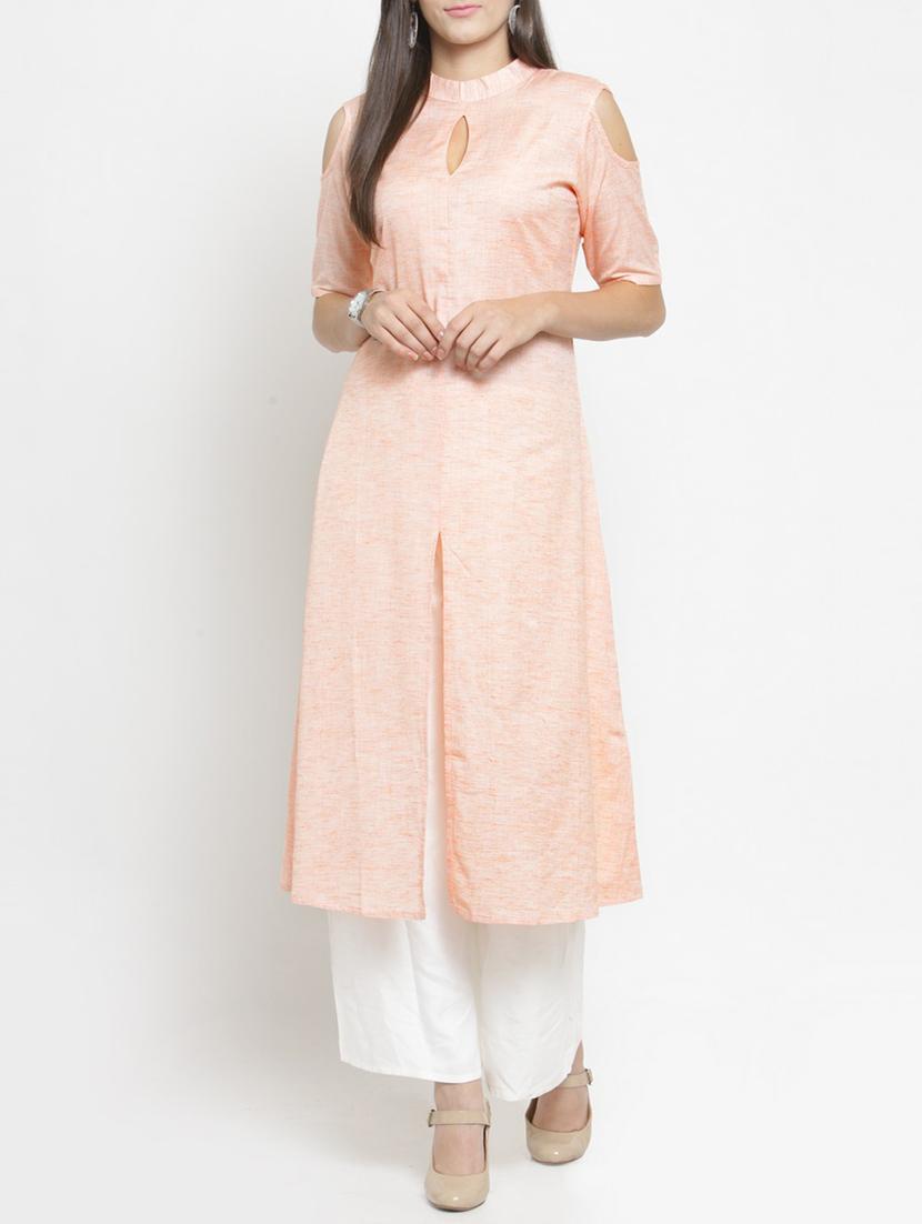 biscotti straight cold shoulder kurta - 15344535 - Zoom Image - 1