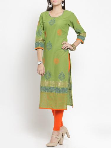 straight block print kurta - 15344541 - Very Small Image - 1