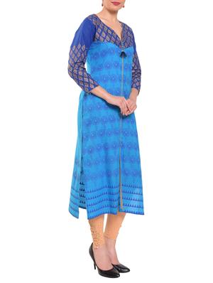 printed straight kurta - 15344565 - Standard Image - 2