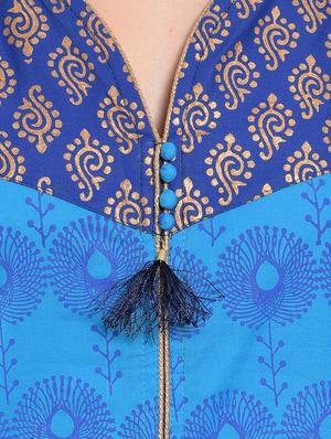 printed straight kurta - 15344565 - Standard Image - 4