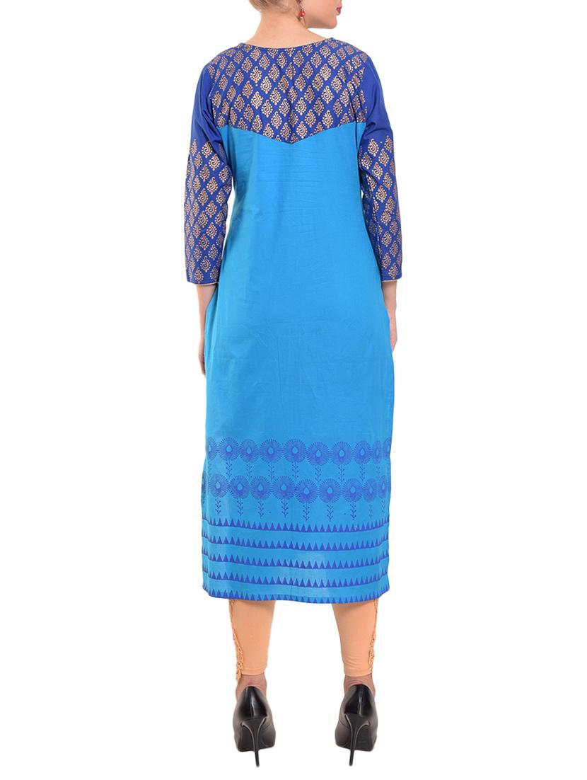 printed straight kurta - 15344565 - Zoom Image - 3