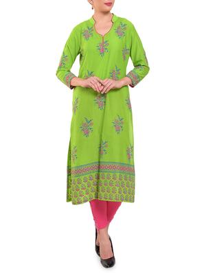 Printed straight kurta - 15344568 - Standard Image - 1