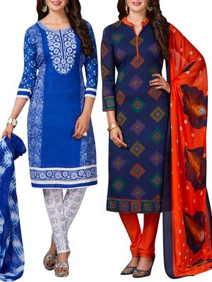 multi colored unstitched combo suit - 15344710 - Standard Image - 1