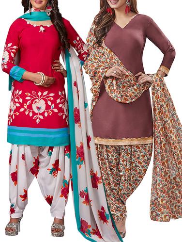 multi colored unstitched combo suit - 15344943 - Very Small Image - 1