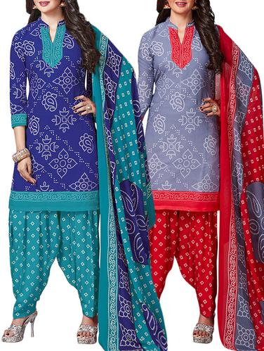 multi colored unstitched combo suit - 15345059 - Very Small Image - 1