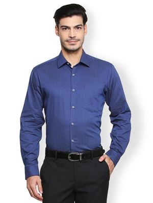 blue cotton formal shirt - 15345181 - Standard Image - 1