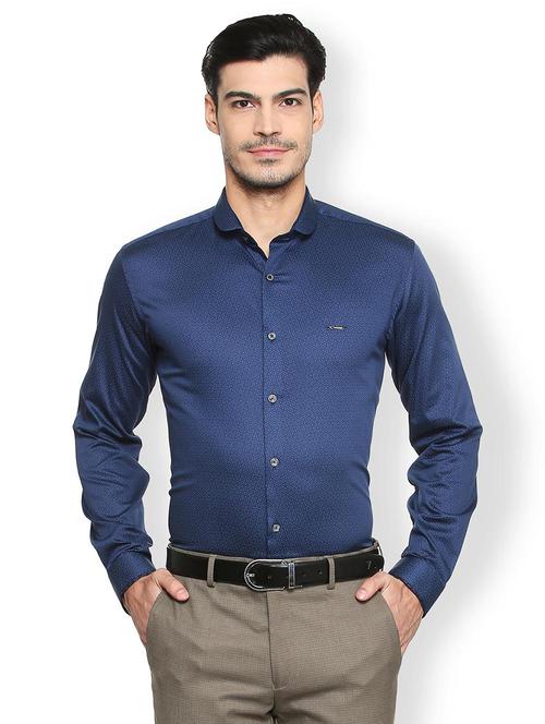 blue cotton formal shirt - 15345182 - Standard Image - 1