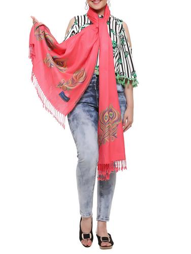pink embroidered shawl - 15345208 - Very Small Image - 1