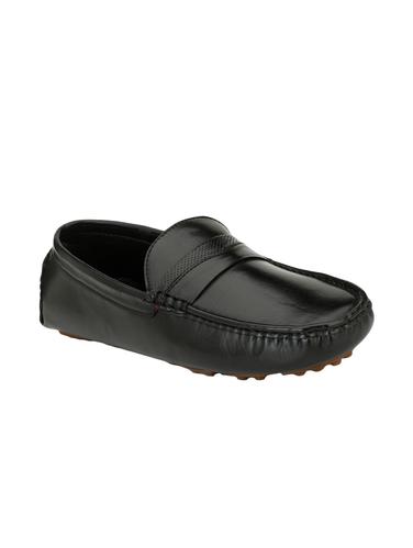 black leatherette slip on loafer - 15345267 - Very Small Image - 1