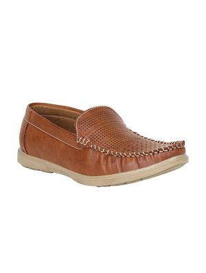 tan leatherette casual slip on - 15345273 - Standard Image - 1