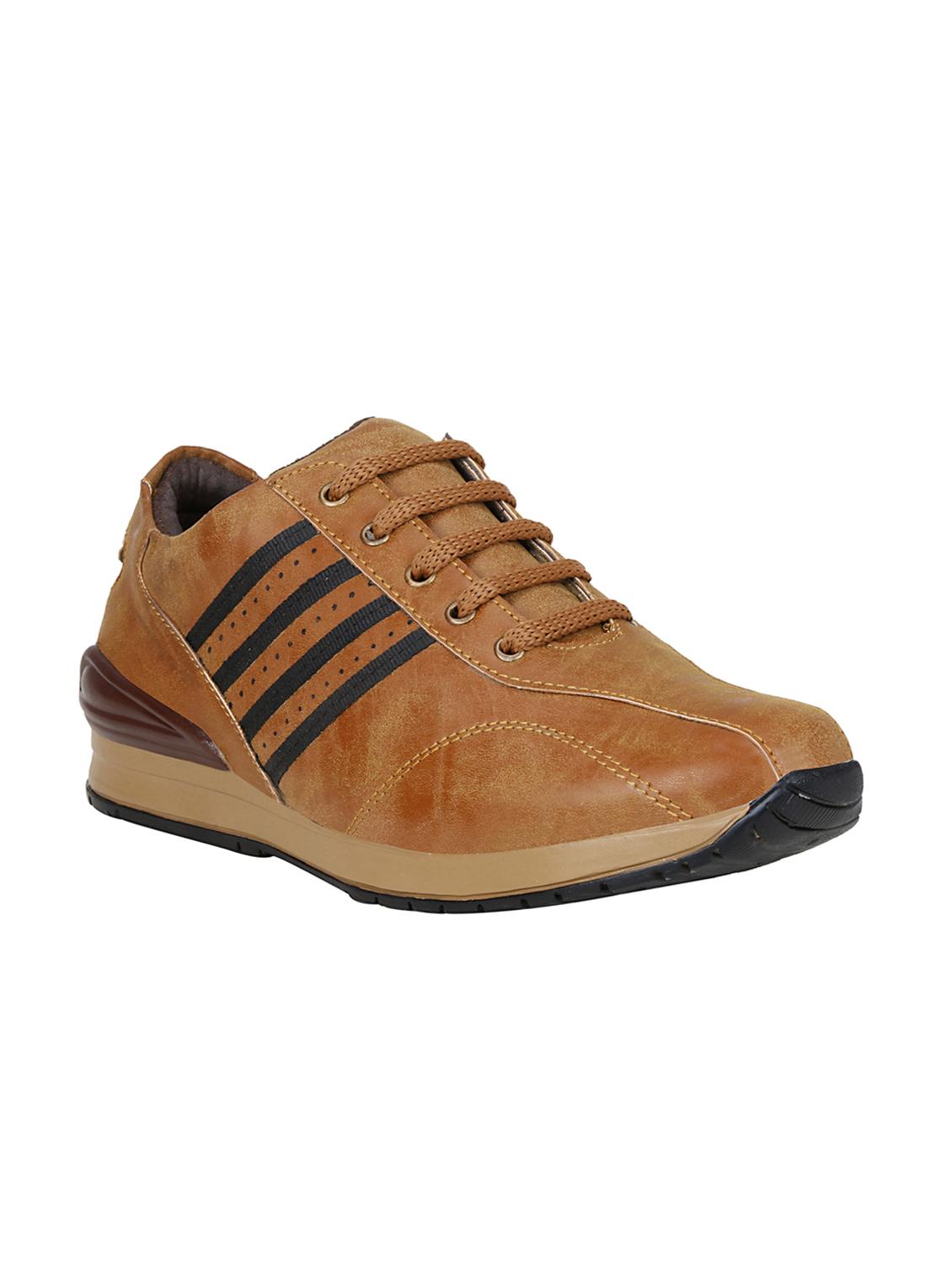 tan leatherette lace up shoe - 15345276 - Zoom Image - 1