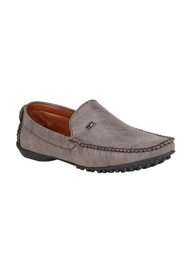 brown leatherette slip on loafer - 15345282 - Very Small Image - 1