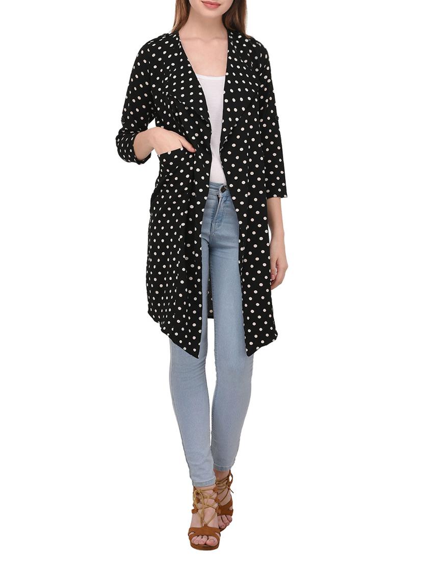 polka dotted drape shrug - 15345361 - Zoom Image - 1