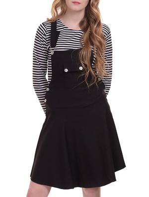 flared patch pocket dungaree dress - 15345554 - Standard Image - 1
