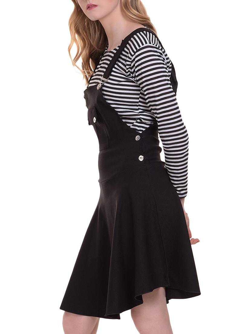 flared patch pocket dungaree dress - 15345554 - Zoom Image - 2