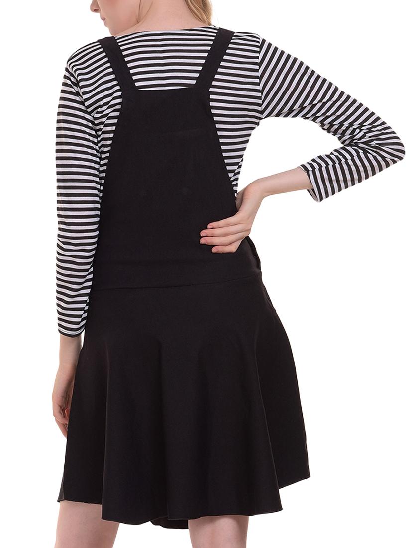 flared patch pocket dungaree dress - 15345554 - Zoom Image - 3