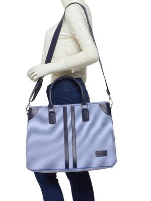 blue leatherette (pu) laptop bag - 15345557 - Standard Image - 5