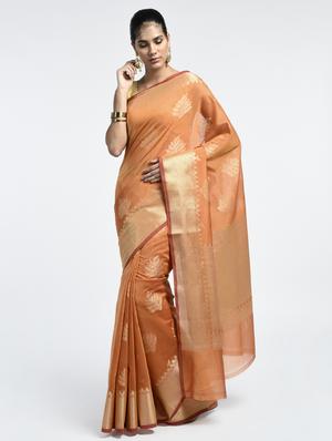 Zari motif Banarasi Saree with blouse - 15345613 - Standard Image - 1