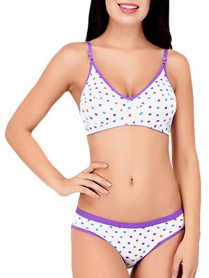 set of 2 polka dotted bra & panty set - 15346562 - Standard Image - 2