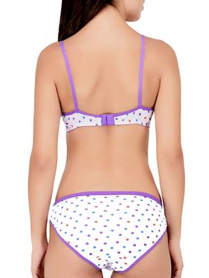 set of 2 polka dotted bra & panty set - 15346562 - Standard Image - 3