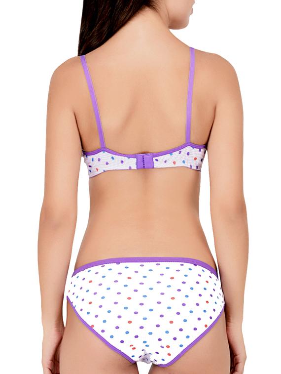 set of 2 polka dotted bra & panty set - 15346562 - Zoom Image - 3