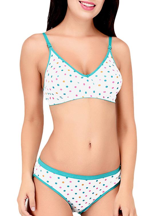 set of 2 polka dotted bra & panty set - 15346562 - Zoom Image - 4