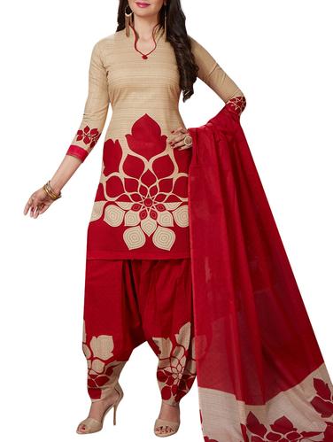 Printed unstitched salwar suit - 15346602 - Very Small Image - 1