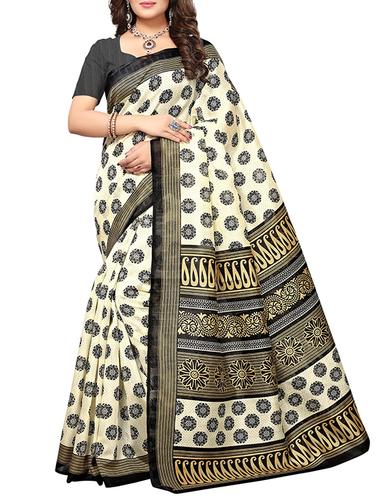 Geometrical bhagalpuri saree with blouse - 15346663 - Very Small Image - 1