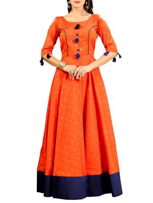 Tassels silk flared gown - 15346877 - Standard Image - 1