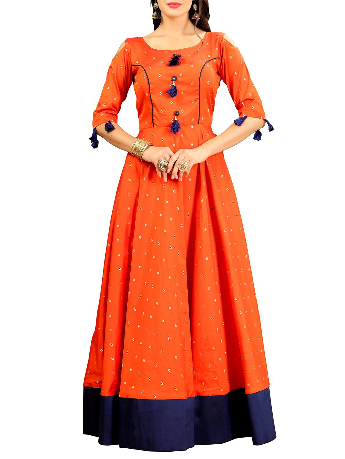Tassels silk flared gown - 15346877 - Zoom Image - 1