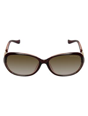 David Blake Brown Oval Gradient, UV Protected Sunglass - 15347047 - Standard Image - 1