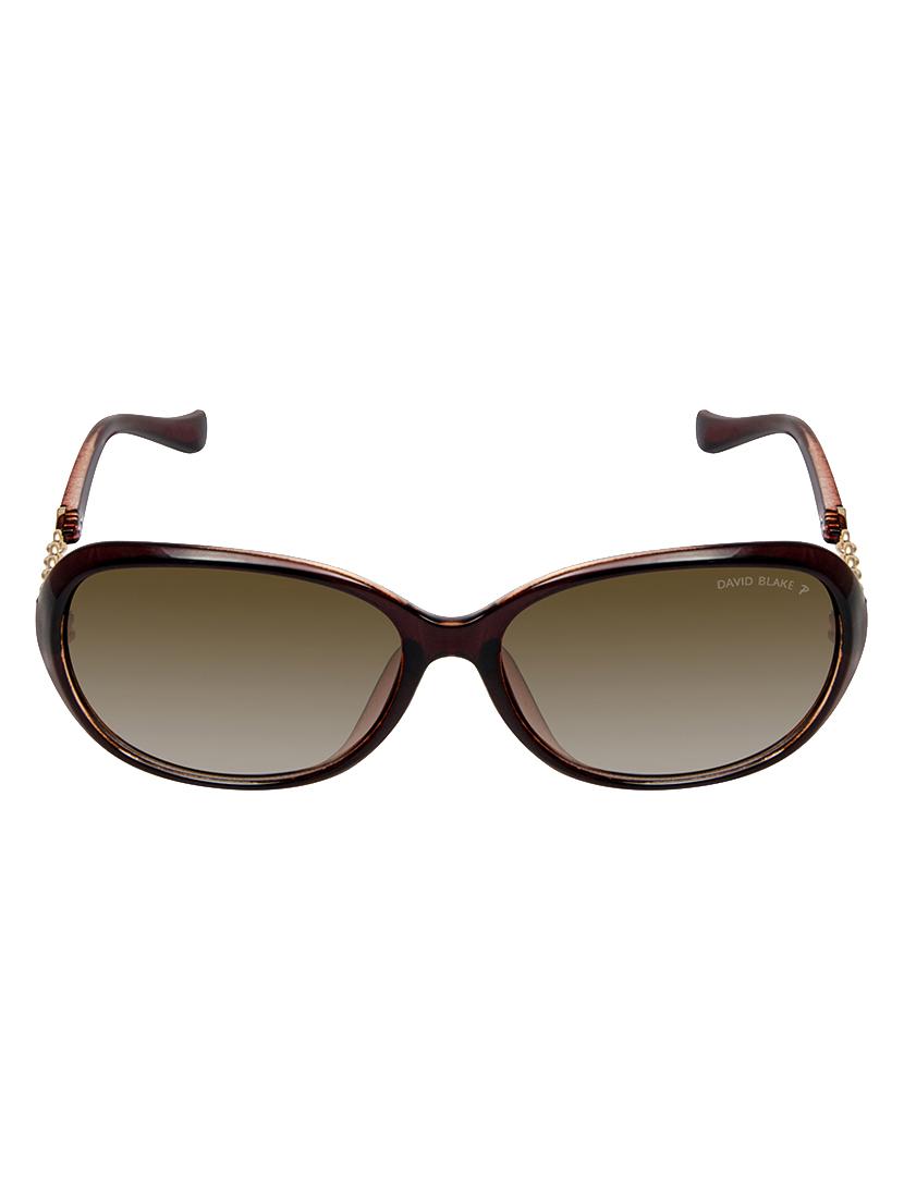 David Blake Brown Oval Gradient, UV Protected Sunglass - 15347047 - Zoom Image - 1