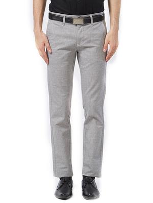 grey cotton flat front formal trouser - 15347303 - Standard Image - 1