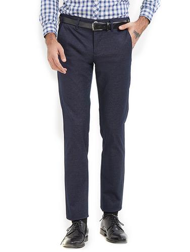 blue cotton flat front formal trouser - 15347309 - Very Small Image - 1