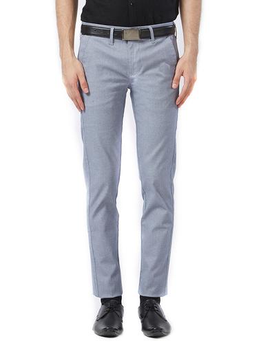 blue cotton flat front formal trouser - 15347312 - Very Small Image - 1