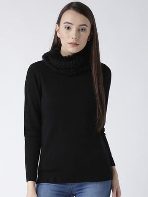 turtle neck solid pullover - 15347342 - Standard Image - 1
