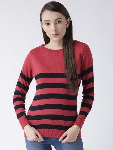ribbed hem striped pullover - 15347353 - Very Small Image - 1