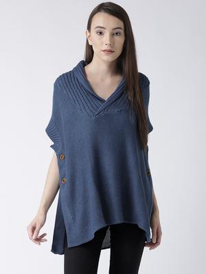 v-neck solid pullover - 15347362 - Standard Image - 1