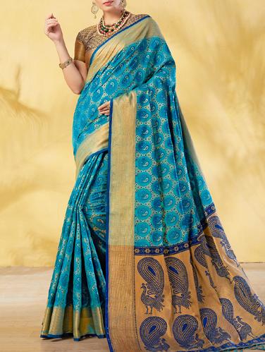 Paisley patola saree with blouse - 15347372 - Very Small Image - 1