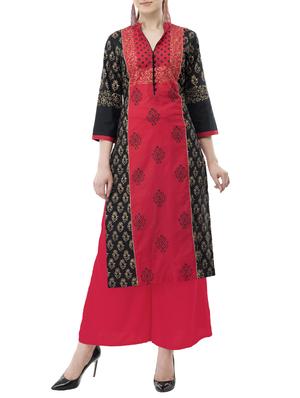 Block print straight kurta - 15347378 - Standard Image - 1