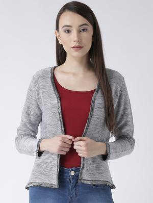 long sleeved solid cardigan - 15347455 - Standard Image - 1