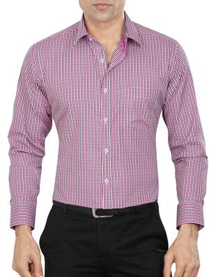 pink polyester blend formal shirt - 15347858 - Standard Image - 1