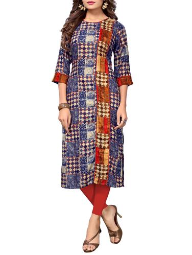 printed straight kurta - 15347867 - Very Small Image - 1