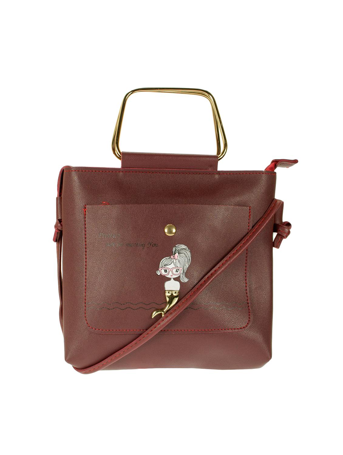 brown leatherette (pu) regular tote - 15347883 - Zoom Image - 1