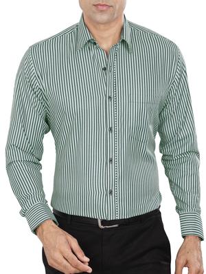green polyester blend formal shirt - 15347980 - Standard Image - 1