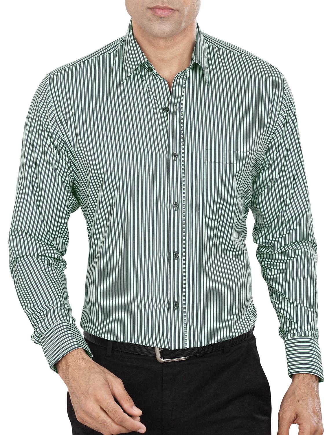 green polyester blend formal shirt - 15347980 - Zoom Image - 1